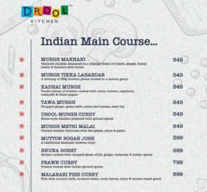 Drool Kitchen Food Menu 10