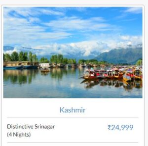 Periwinckle Holidays Kashmir Package