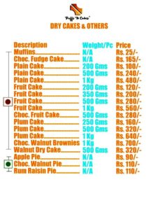 Puffs 'N' Cakes Menu 3