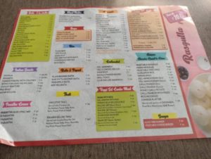 Bikaner Express Menu 3